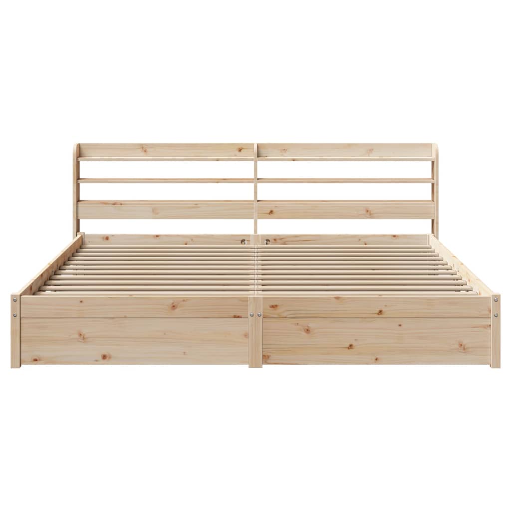 Bed Frame with Headboard without Mattress 200x200 cm